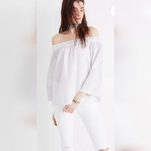 Madewell Clean Off-the-shoulder Top in White